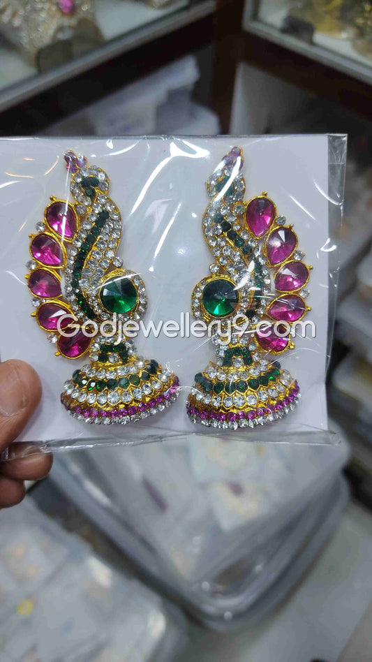 Deity God Amman Multi Earrings karna Pathakam G35 Godjewellery9