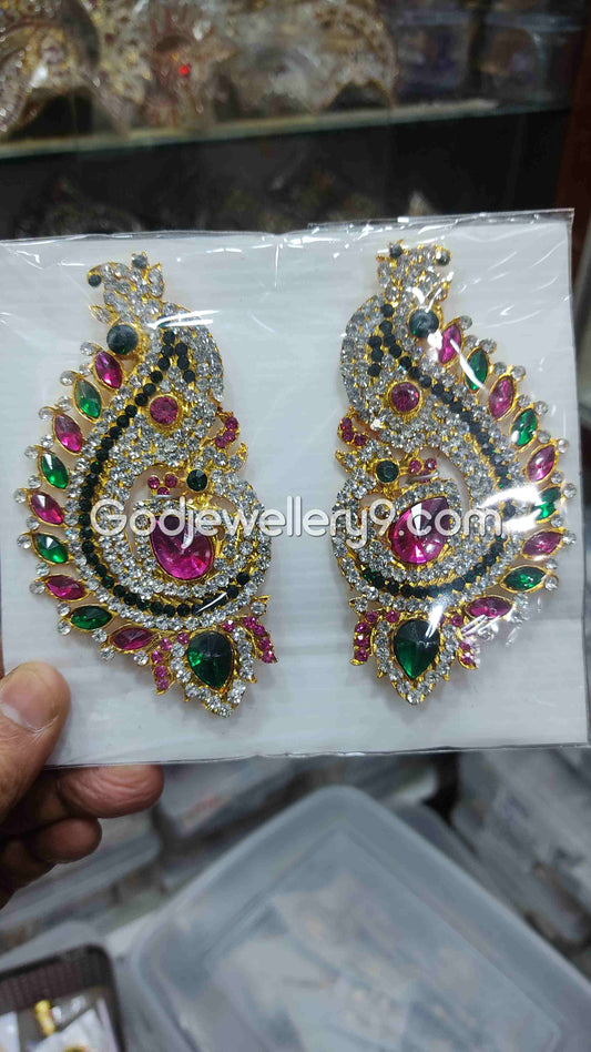 Deity God Earrings Amman karna Pathakam Jewellery G46 Godjewellery9