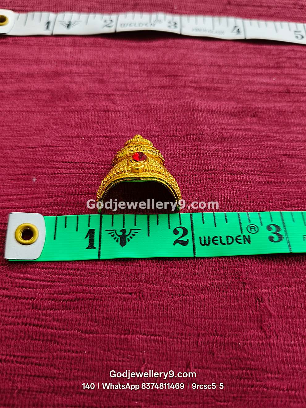 Deity God Gold Plated Small Half Crown Mukut Kireetam 9rcsc5-1 godjewellery9.com