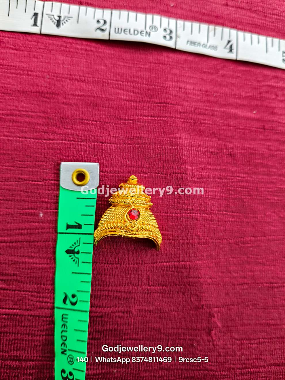 Deity God Gold Plated Small Half Crown Mukut Kireetam 9rcsc5-2 godjewellery9.com
