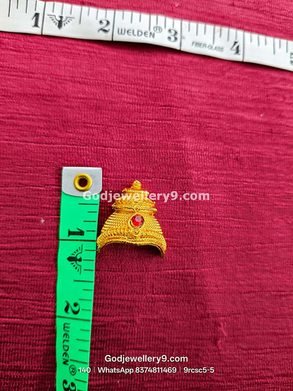 Deity God Gold Plated Small Half Crown Mukut Kireetam 9rcsc5-2 godjewellery9.com