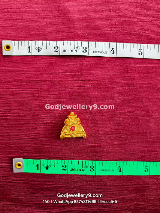 Deity God Gold Plated Small Half Crown Mukut Kireetam 9rcsc5 godjewellery9.com