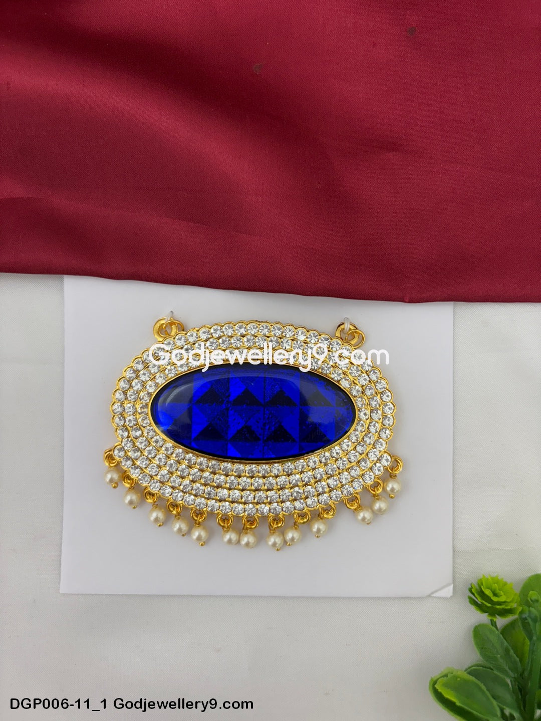 Deity God Jewelley Blue Enamel Dollar Chest Ornaments Pendant GodJewellery9.com DGP006-11 1