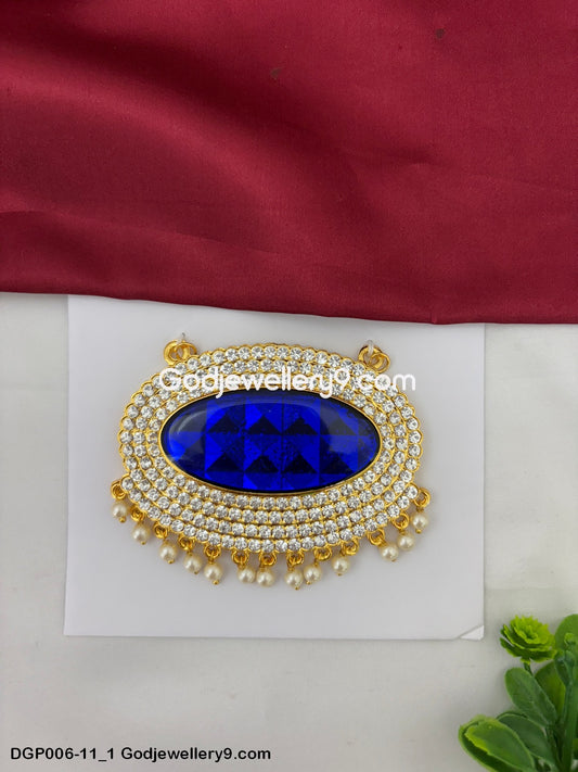 Deity God Jewelley Blue Enamel Dollar Chest Ornaments Pendant GodJewellery9.com DGP006-11 1