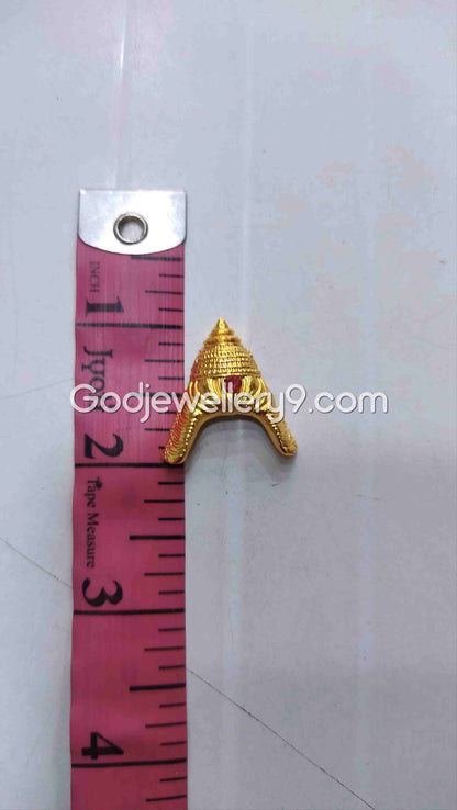 Deity God Mukut Small Half Crown Gold Plated Kireetam 10 Godjewellery9 2