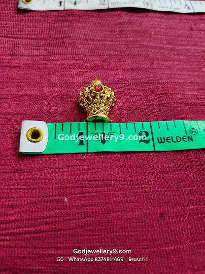 Deity God Mukut Small Half Crown Gold Plated Kireetam 9rcsc1-1 godjewellery9.com