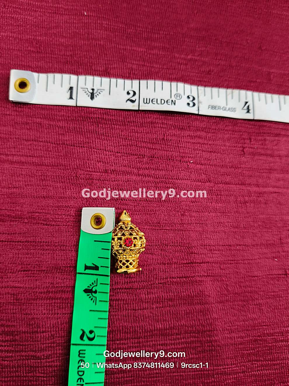 Deity God Mukut Small Half Crown Gold Plated Kireetam 9rcsc1-2 godjewellery9.com