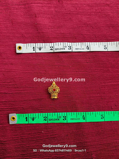 Deity God Mukut Small Half Crown Gold Plated Kireetam 9rcsc1 godjewellery9.com