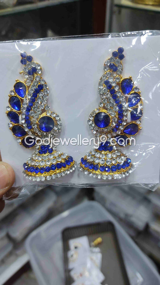Deity God Stone Earrings karna Pathakam Jewellery G47 Godjewellery9