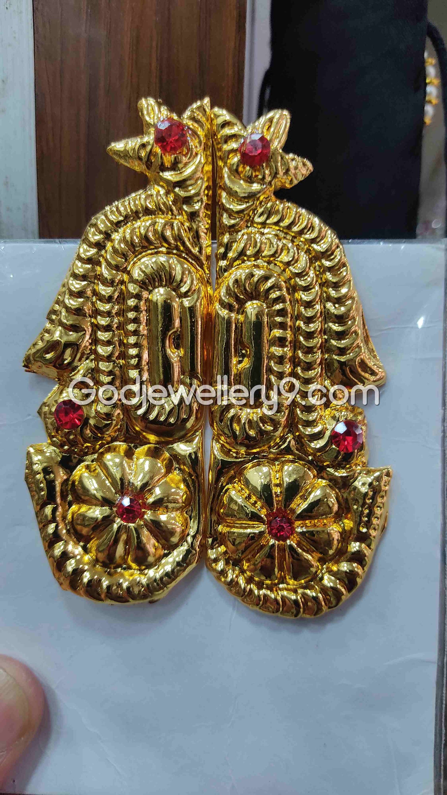 Deity God Temple Gold Plated Earrings 3.87 Godjewellery9