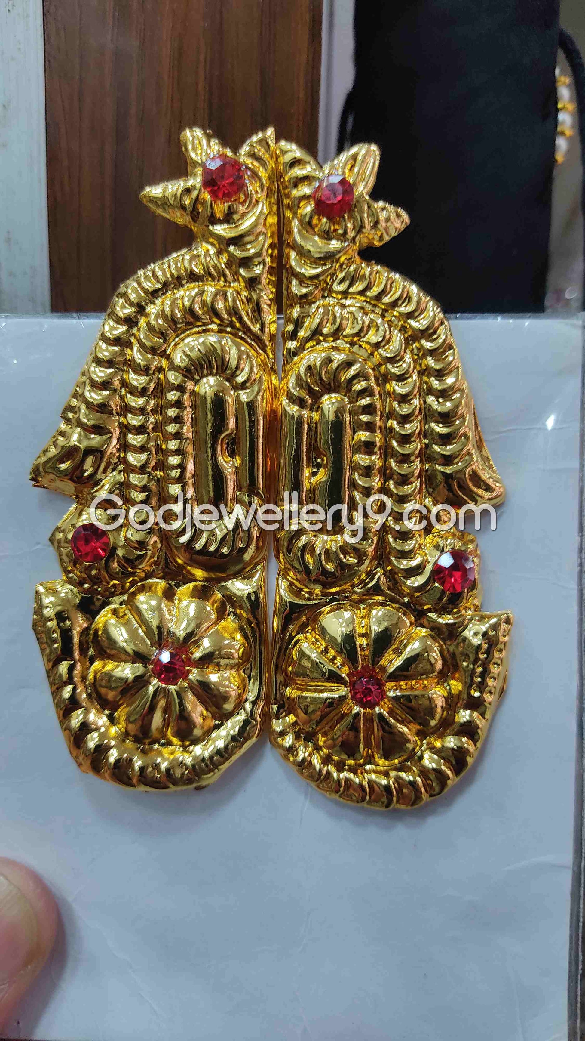Deity God Temple Gold Plated Earrings 3.87 Godjewellery9