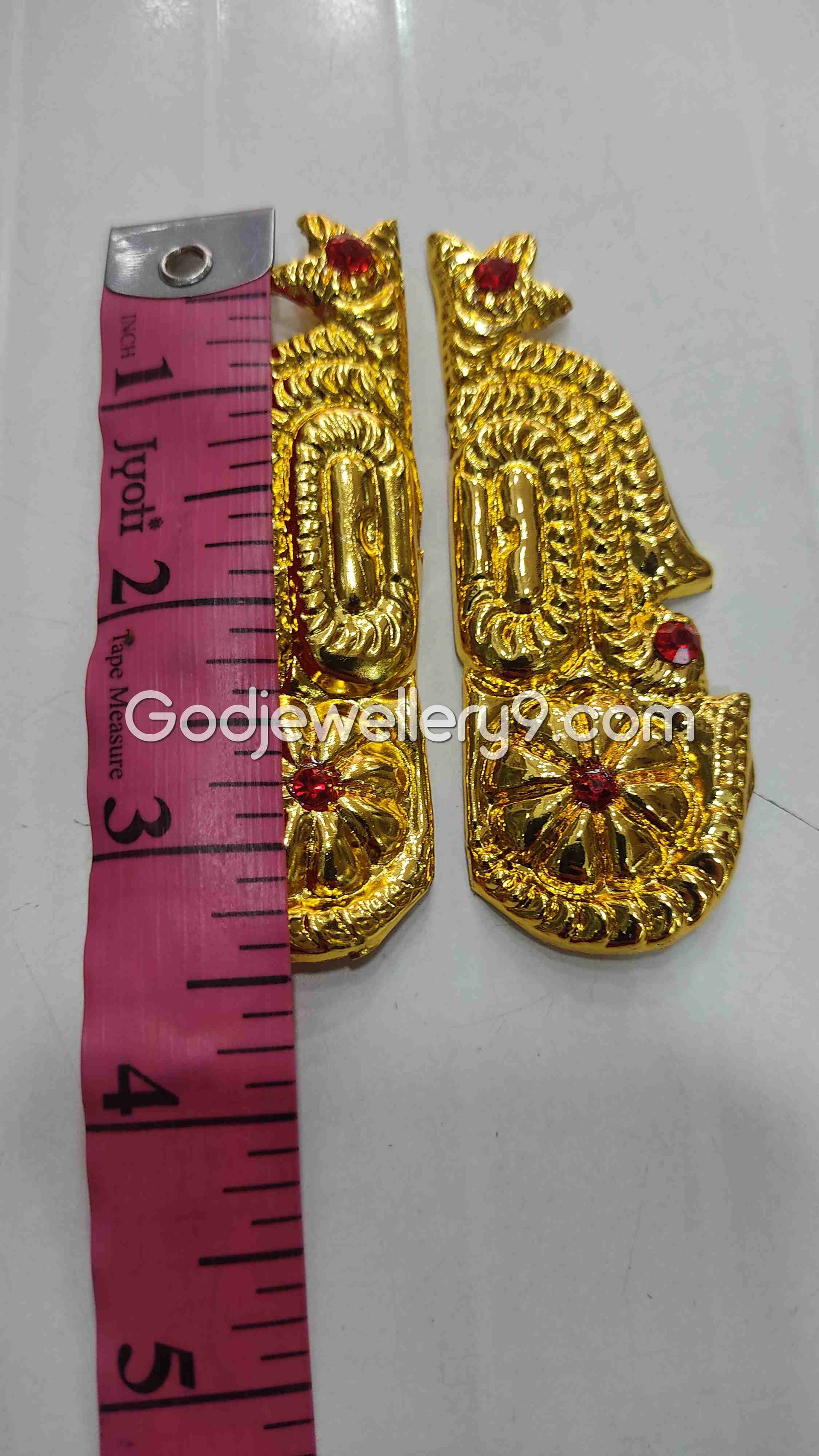 Deity God Temple Gold Plated Earrings 3.87 Godjewellery9 1