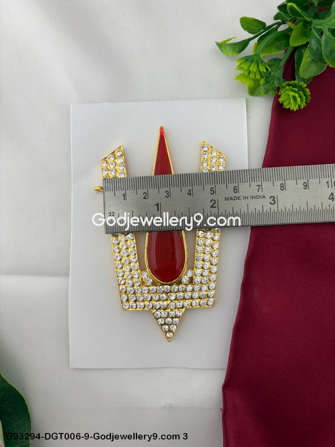 Deity God V Shape Stone Namam Tilak for Home and Temple Use Alankaram G93294-DGT006-9-Godjewellery9.com 3