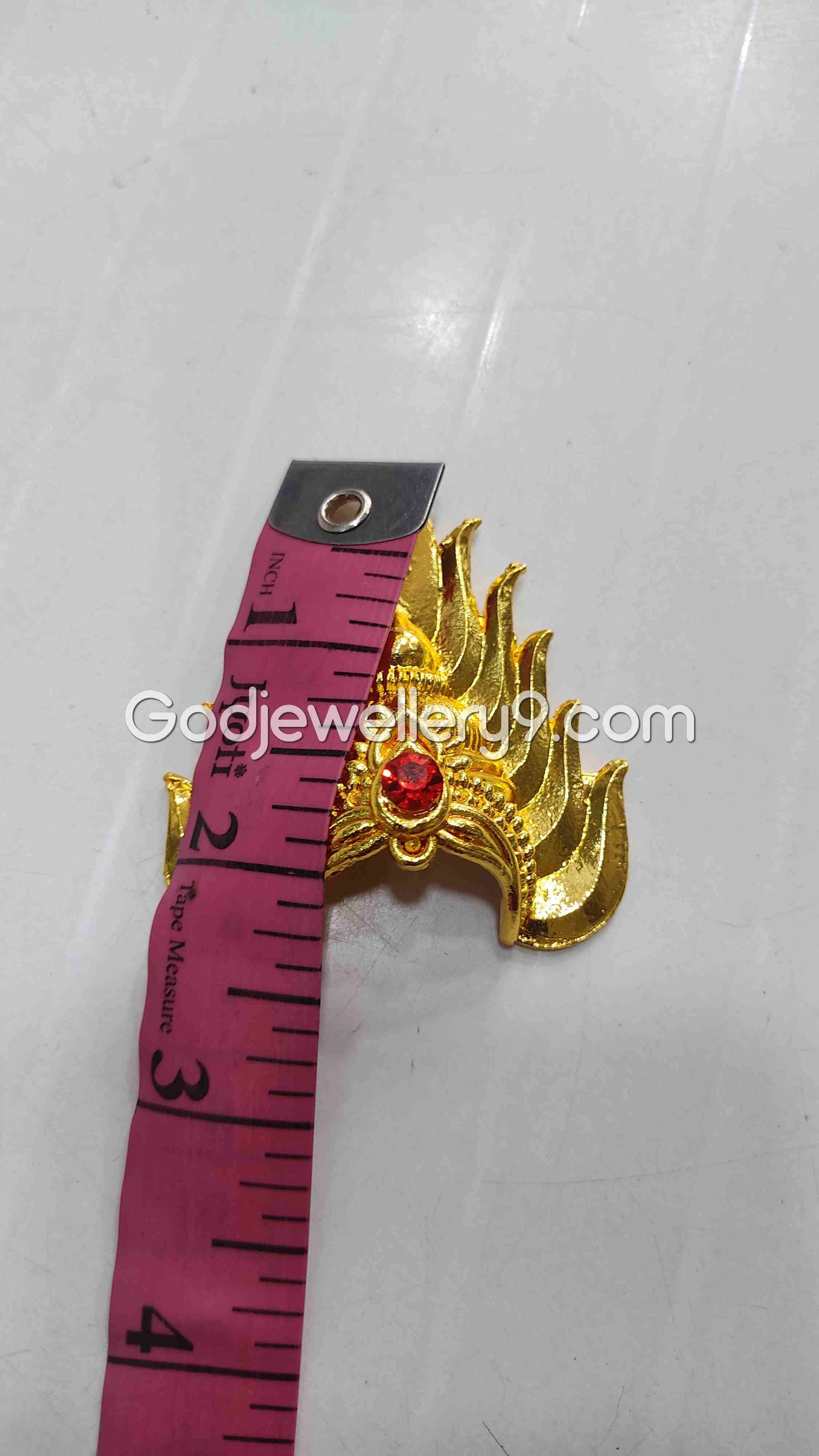 Deity Gold Plated Jwala Small Half Crown Mukut Kireetam R1 Godjewellery9 2