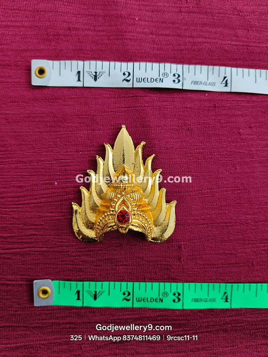 Deity Gold Plated Jwala Small Half Crown Mukut Kireetam 9rcsc11 godjewellery9