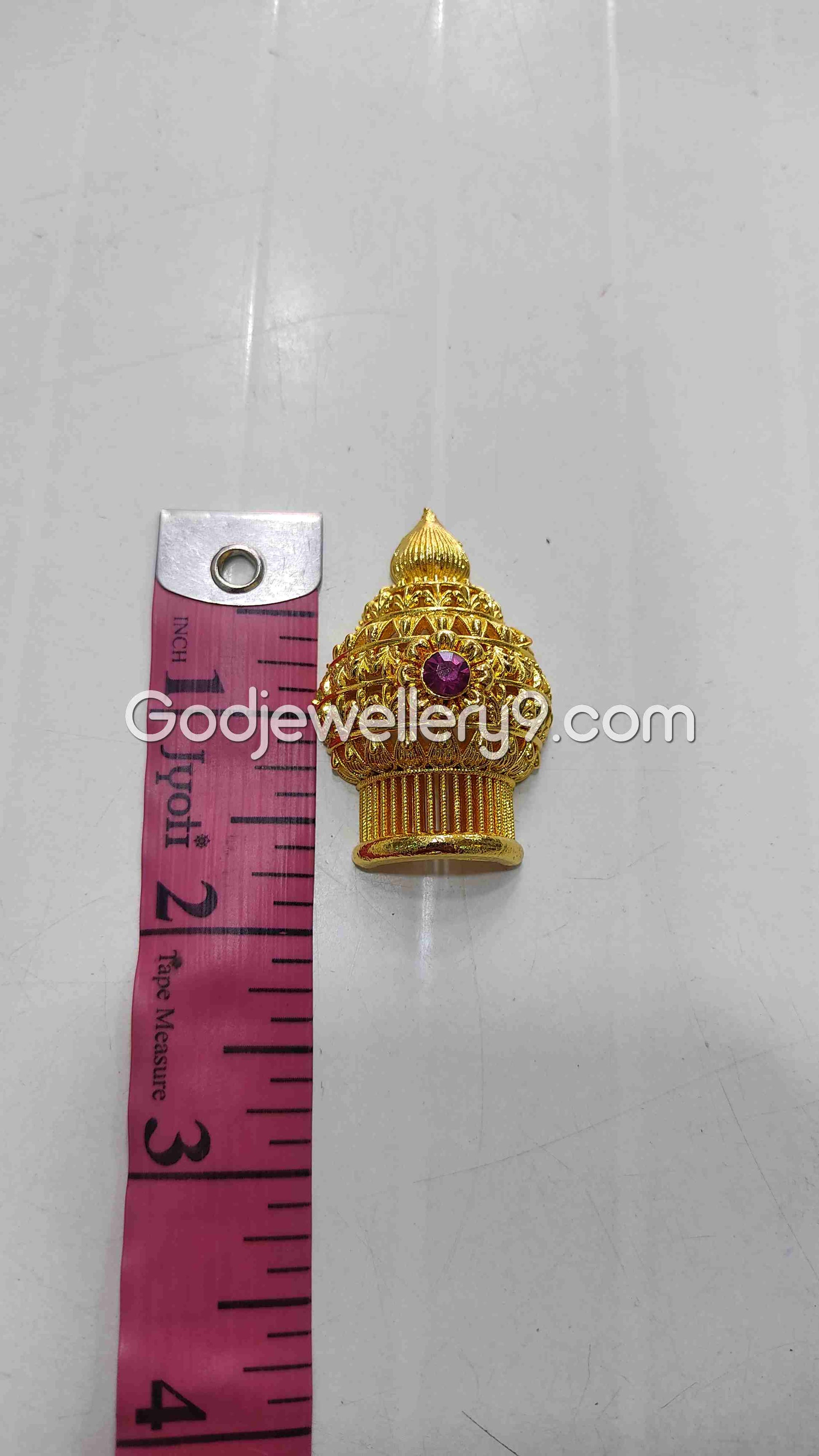 Deity Gold Plated Small Half Crown Mukut Kireetam For God R4 Godjewellery9 2