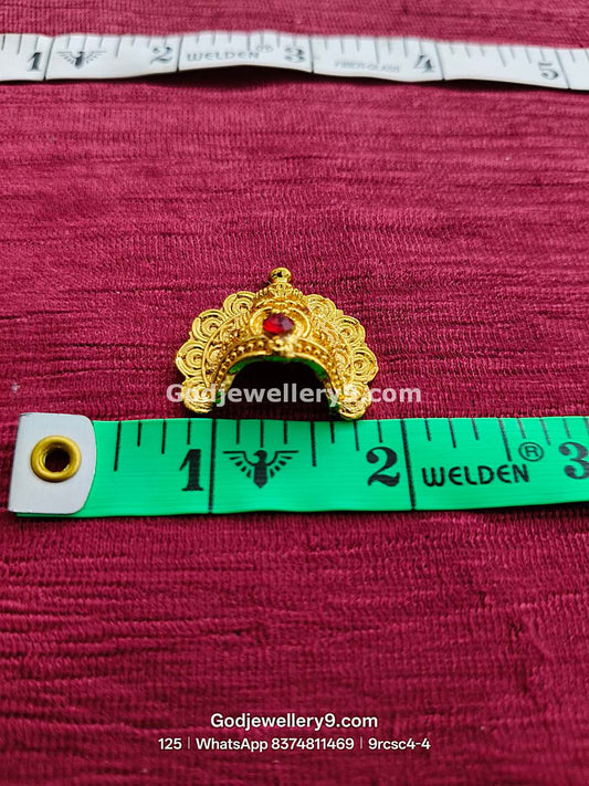 Deity Gold Plated Small Half Crown Mukut Kireetam For God 9rcsc4-1 godjewellery9.com