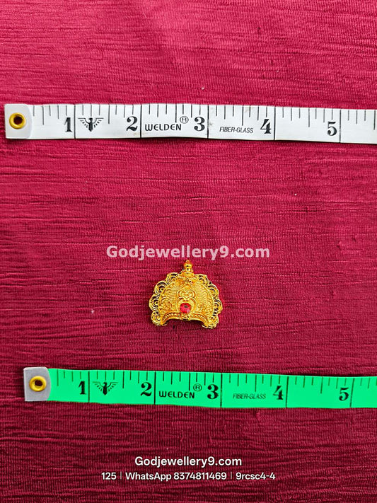 Deity Gold Plated Small Half Crown Mukut Kireetam For God 9rcsc4 godjewellery9.com