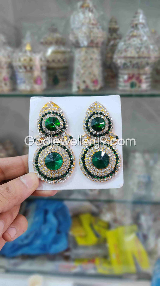 Deity Green Earrings For God Amman karna Pathakam G3