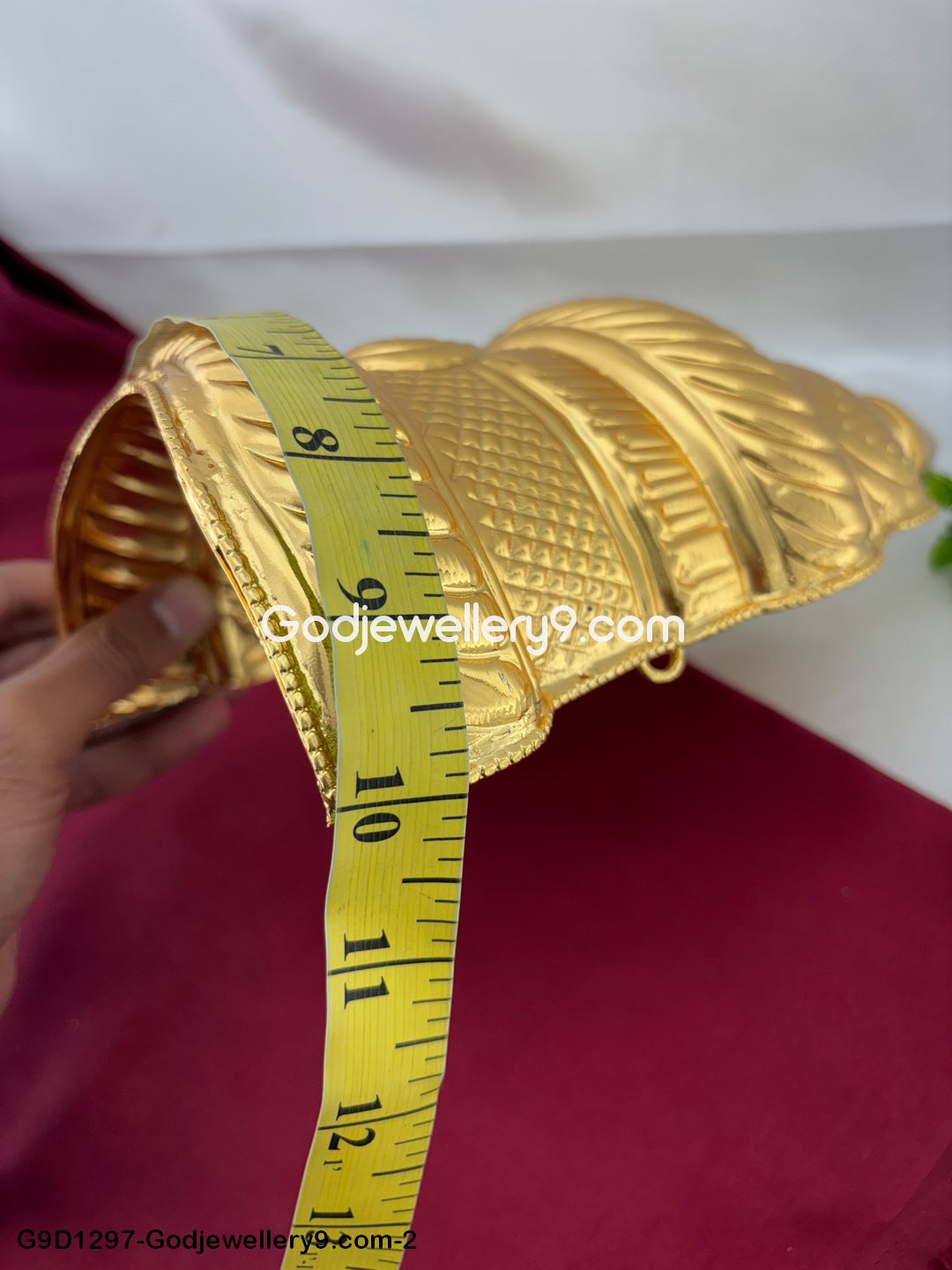 Deity Half Gold Plated Crown Kireetam Mukut For God G7 Godjewellery9.com G9D1297-2