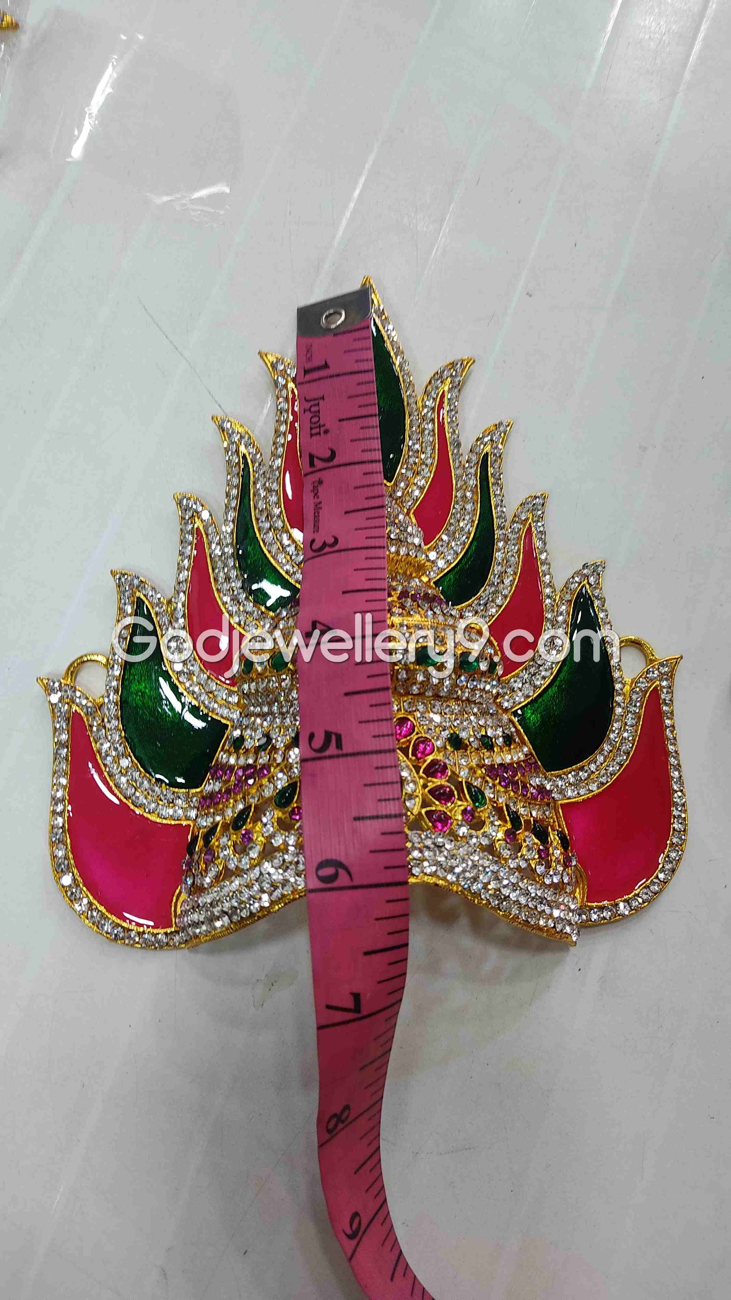 Deity Jwala Stone Mukut God Jewelley Sudar Crown Kireetam G1 Godjewellery9 2
