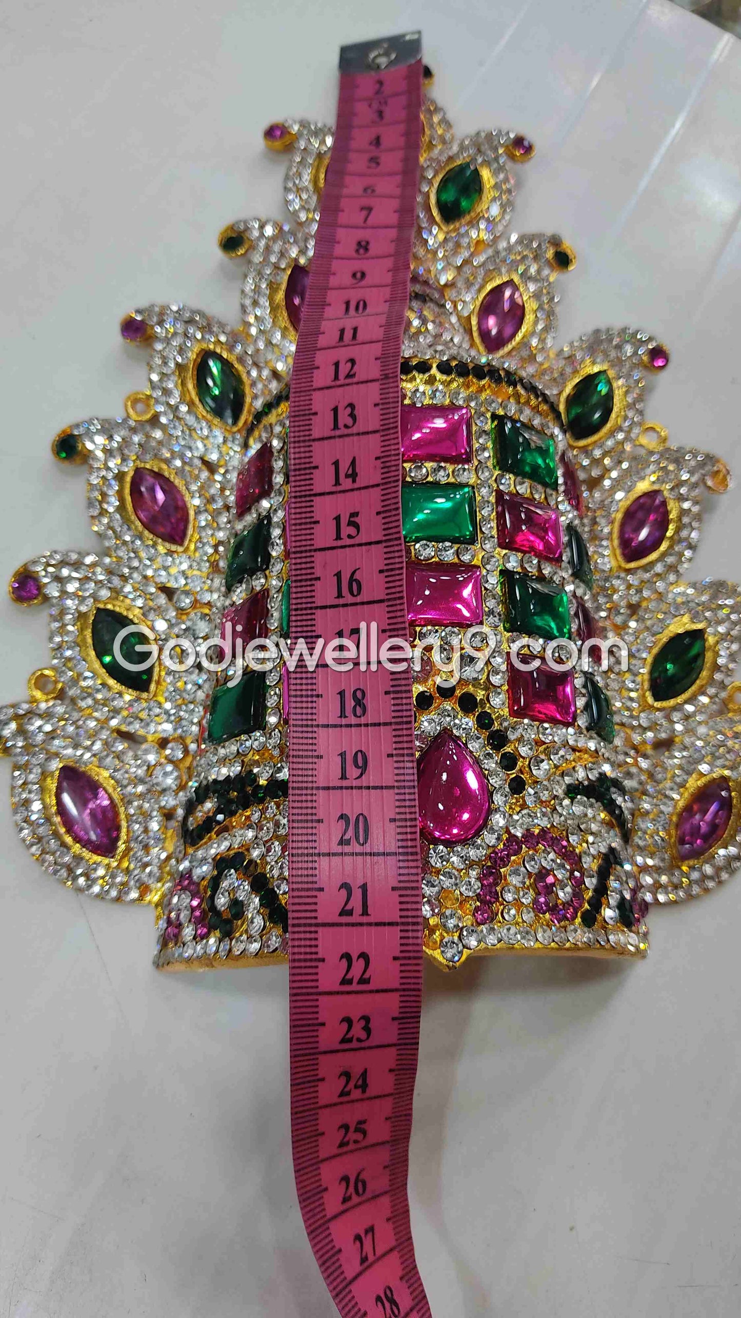 Deity Kireetam Mukut Sudar Crown Stone Jwala God Jewelley G7 Godjewellery9 2
