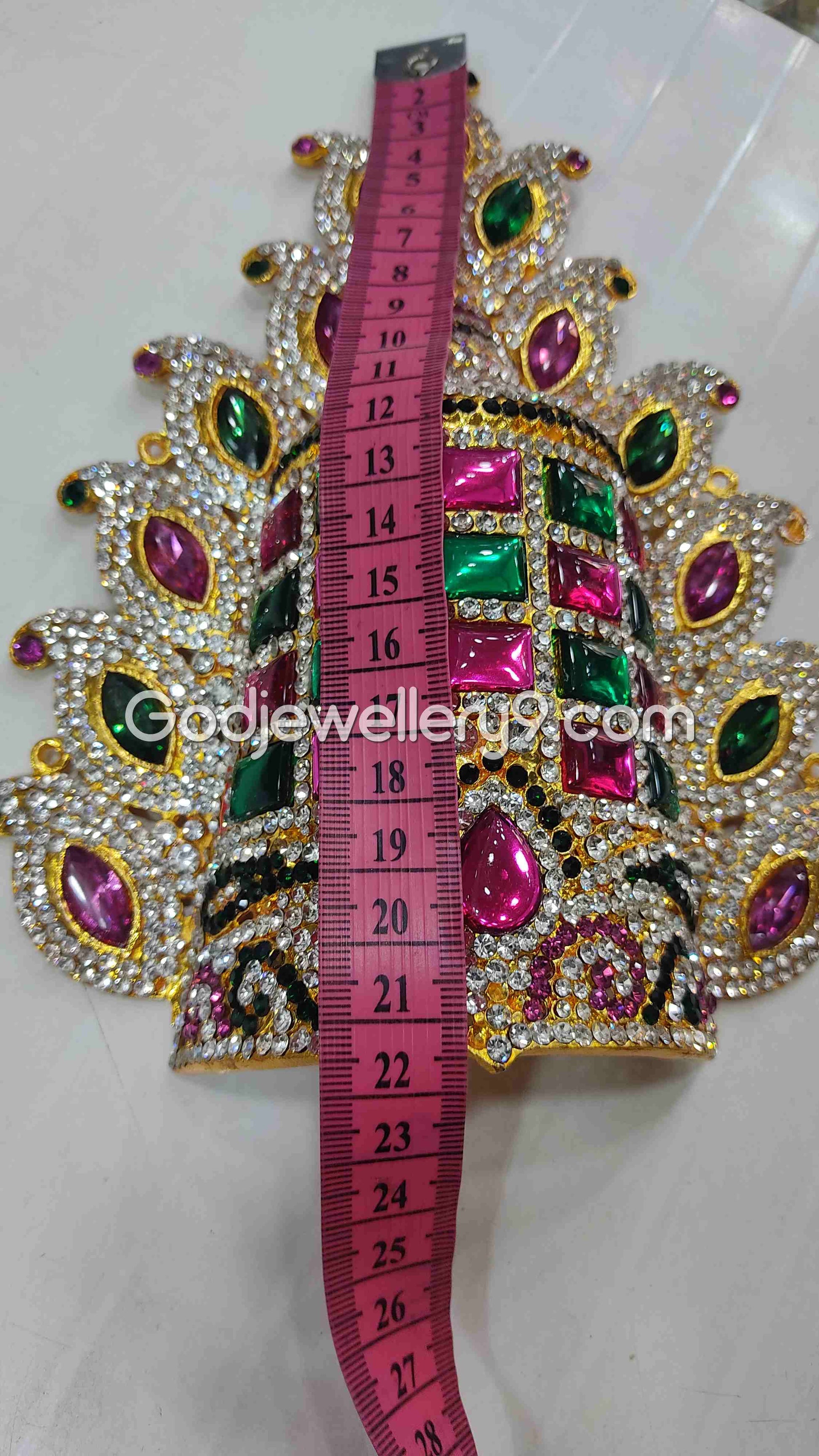 Deity Kireetam Mukut Sudar Crown Stone Jwala God Jewelley G7 Godjewellery9 2