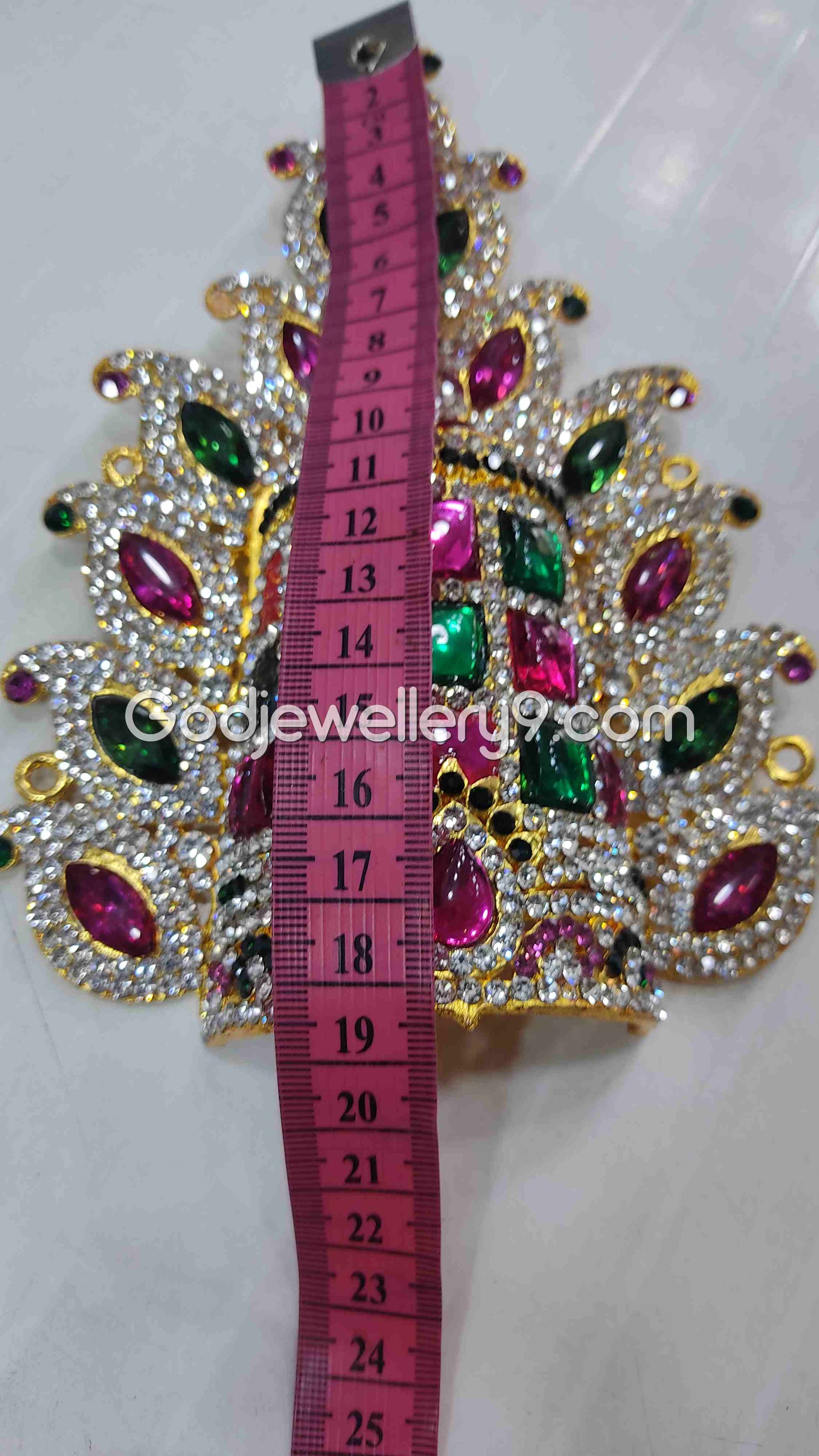 Deity Kireetam Sudar Crown Stone Jwala God Mukut Jewelley G6 Godjewellery9 2