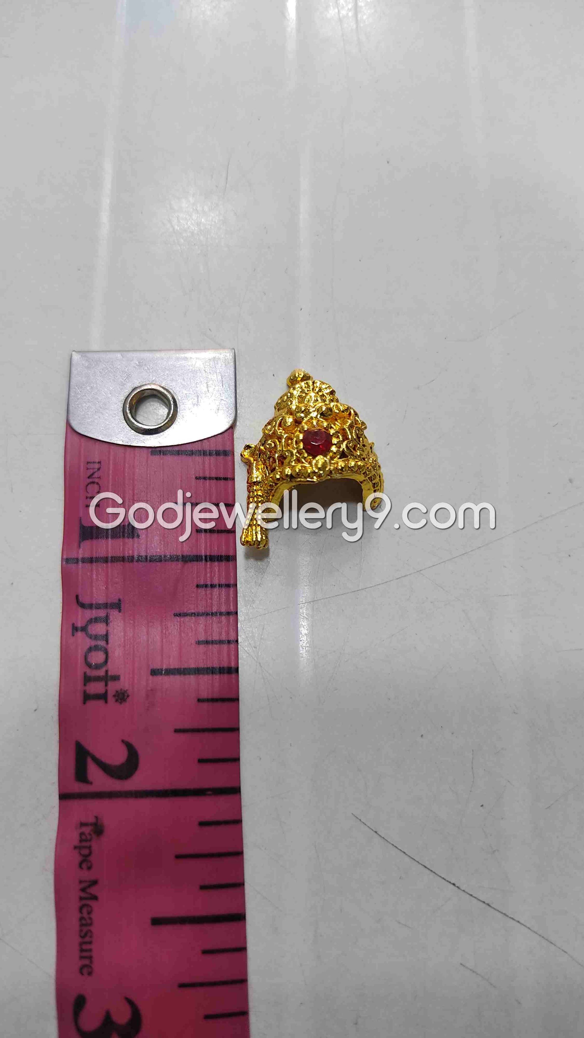 Deity Laddu Gopal Mukut Small Half Crown Gold Plated Kireetam R9 Godjewellery9 2
