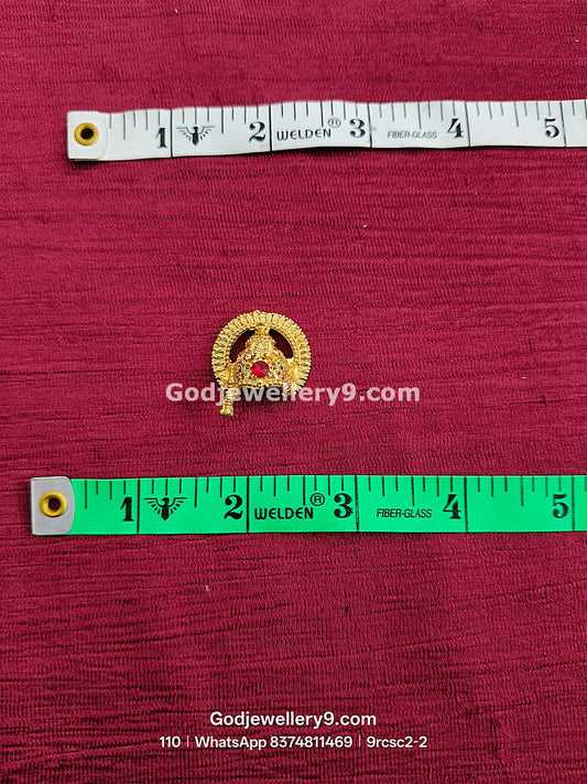 Deity Laddu Gopal Mukut Small Half Crown Gold Plated Kireetam 9rcsc2 godjewellery9.com