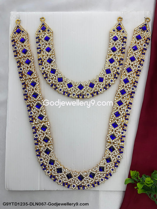 Deity Long Necklace 2 Step Gold Polish Necklace for Temple G9YTD1235-DLN067-Godjewellery9.com 1