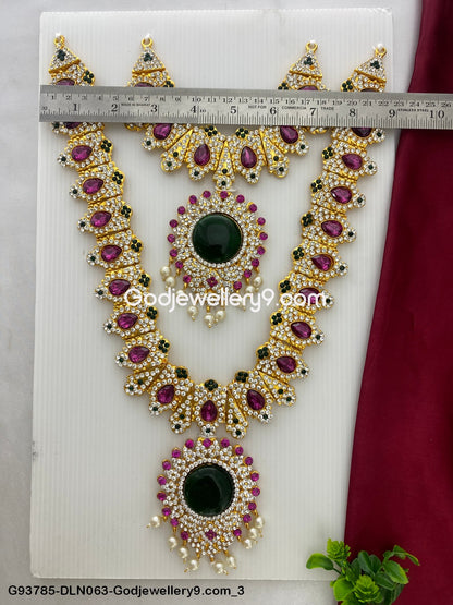 Deity Long Necklace 2 Step Jewellery for God Worship G93785-DLN063-Godjewellery9.com 3