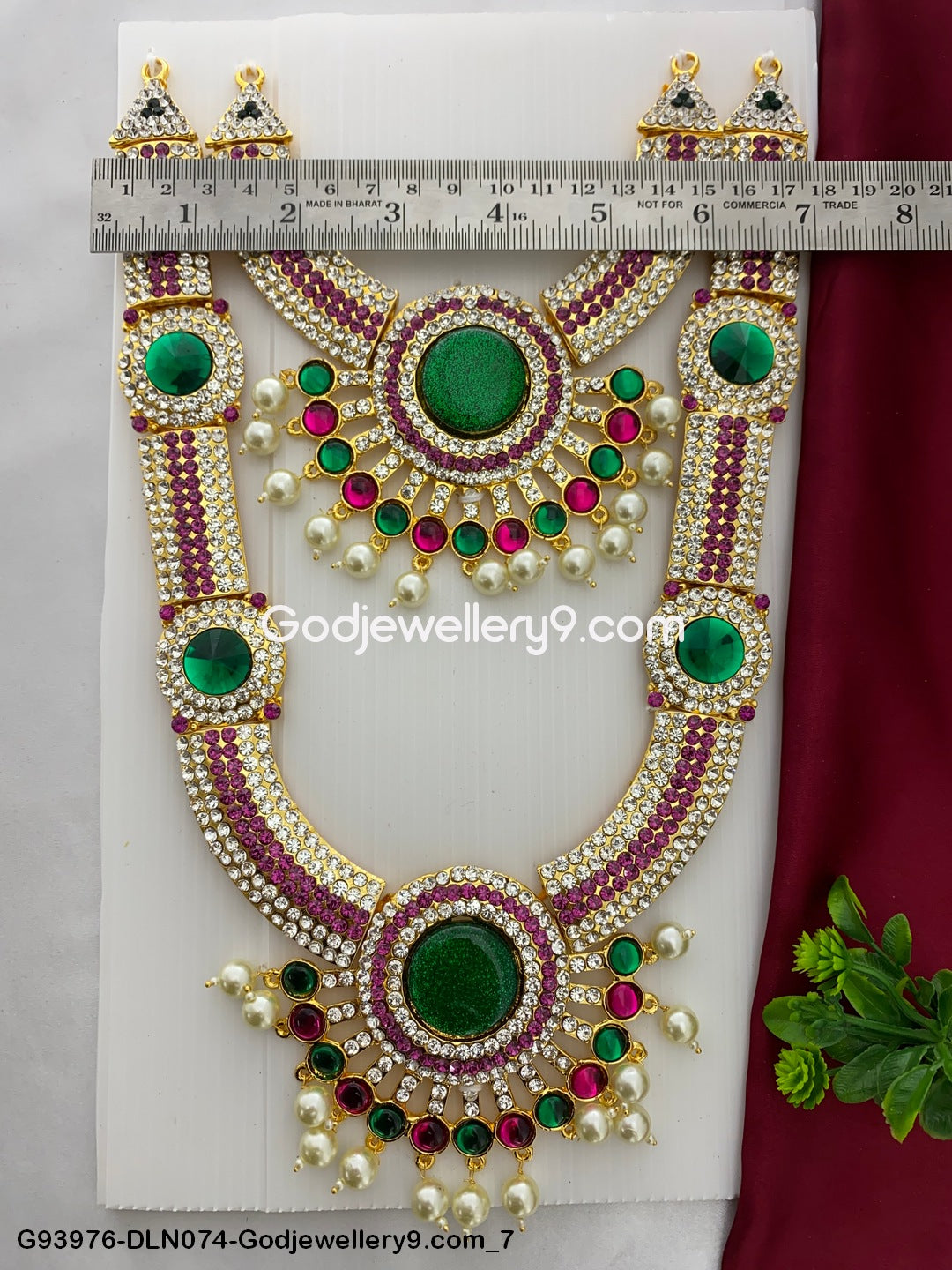 Deity Long Necklace 2 Step Jewelry for Hindu God Idol Jewellery G93976-DLN074-Godjewellery9.com 7