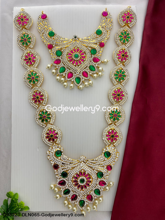 Deity Long Necklace 2 Step Murti Decoration Accessories G93223-DLN065-Godjewellery9.com 1