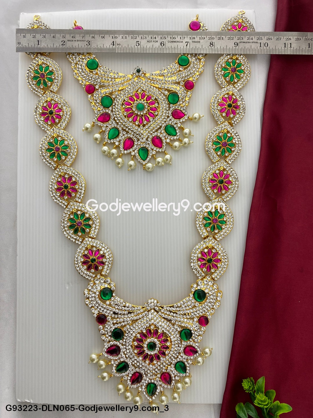 Deity Long Necklace 2 Step Murti Decoration Accessories G93223-DLN065-Godjewellery9.com 3