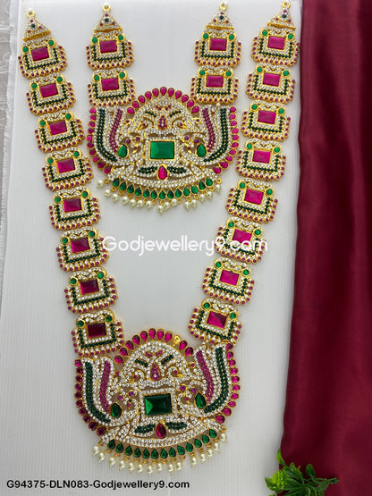 Deity Long Necklace 2 Step Pooja Mandir Jewellery God G94375-DLN083-Godjewellery9.com 1