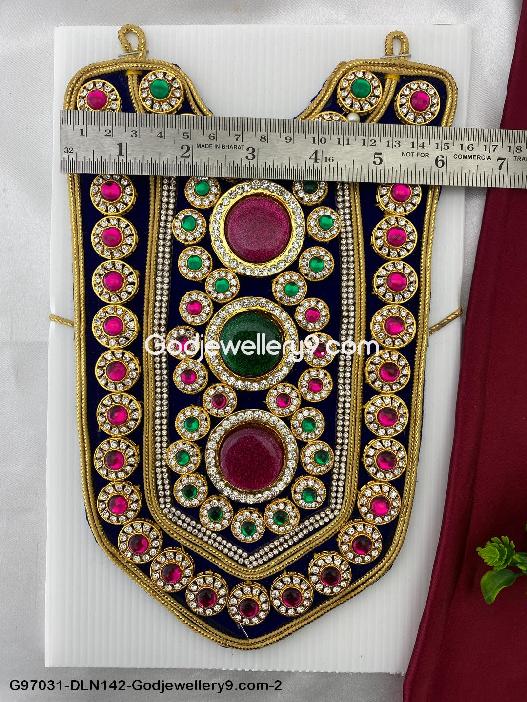 Deity Long Necklace Chest Haram Cloth Kavasam Jewellery Ornaments Godjewellery9.com G97031-DLN142-2