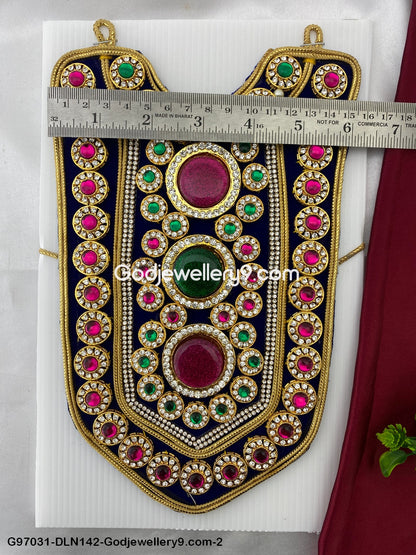 Deity Long Necklace Chest Haram Cloth Kavasam Jewellery Ornaments Godjewellery9.com G97031-DLN142-2
