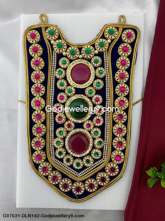 Deity Long Necklace Chest Haram Cloth Kavasam Jewellery Ornaments Godjewellery9.com G97031-DLN142