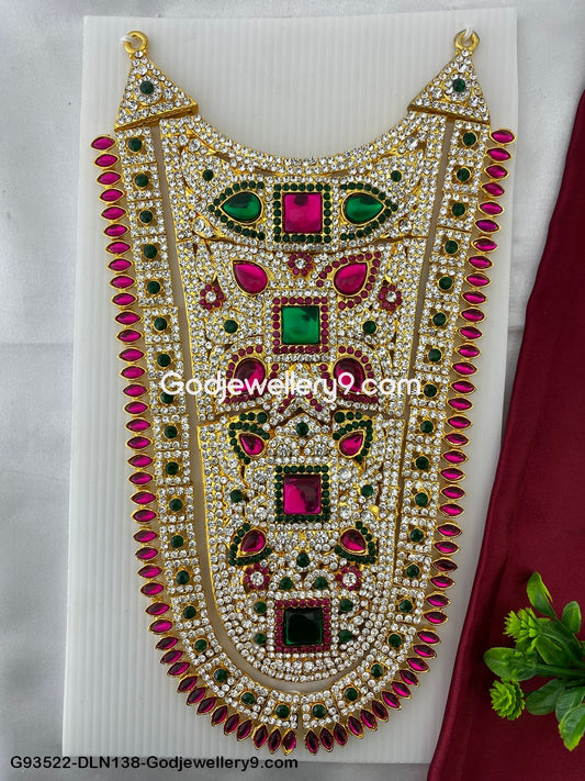 Deity_Long_Necklace_Chest_Haram_Stone_Kavasam_for_Amman_Mata_Lakshmi_Godjewellery9.com_G93522-DLN138