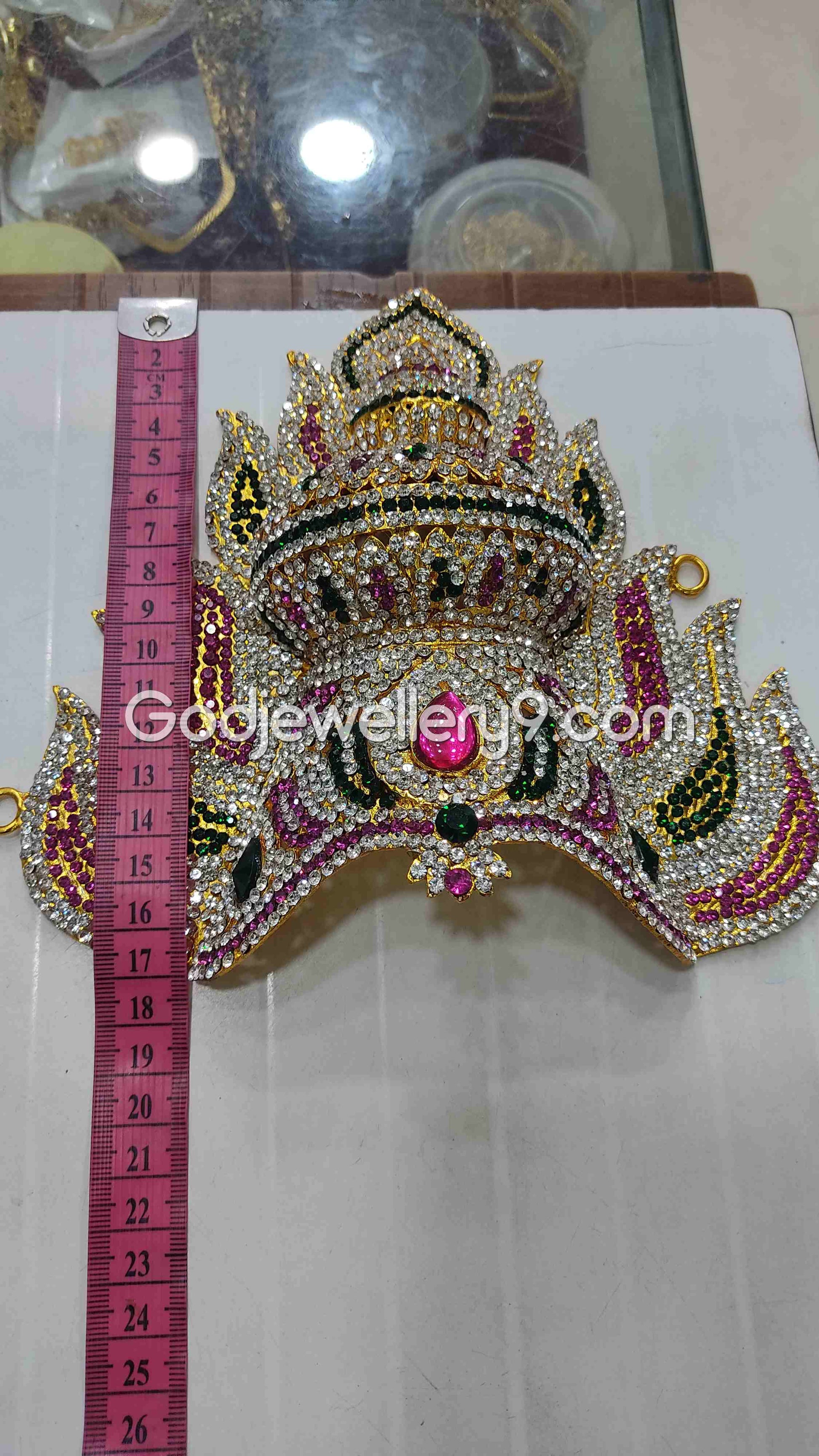 Deity Mariamman God Mukut Temple Kireetam Sudar Crown Jwala G12 Godjewellery9 2