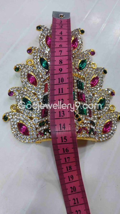 Deity Mariamman Temple Kireetam God Mukut Sudar Crown Jwala G11 Godjewellery9 2