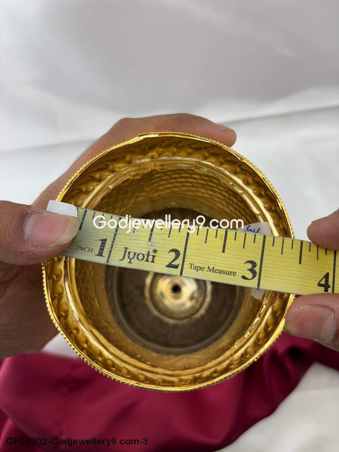 Deity Mukut Gold Plated Round Crown Kireedam For Idol Statues G6 Godjewellery9.com-G91303-1303-3