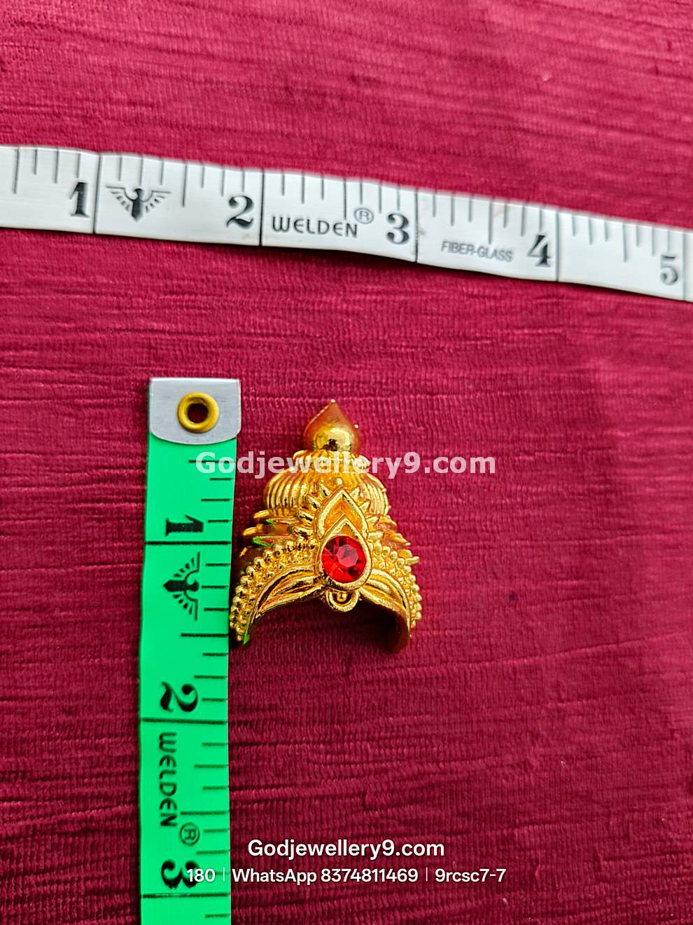Deity Mukut Gold Plated Small Half Crown Kireetam For God 9rcsc7-2 godjewellery9.com