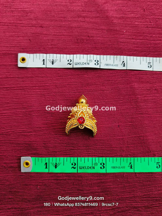 Deity Mukut Gold Plated Small Half Crown Kireetam For God 9rcsc7 godjewellery9.com
