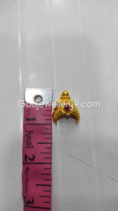 Deity Mukut Small Half Crown Gold Plated Kireetam For God R8