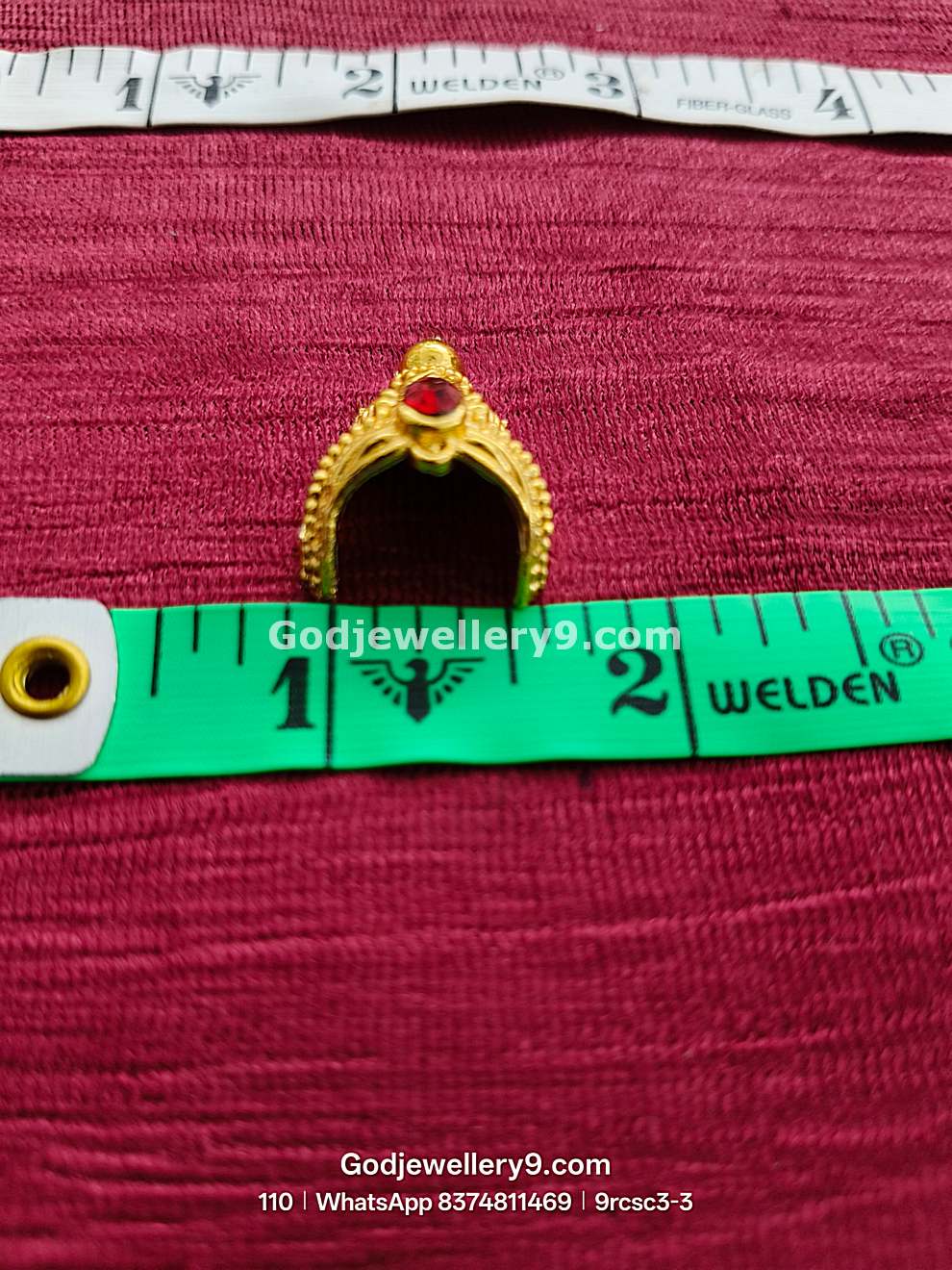 Deity Mukut Small Half Crown Gold Plated Kireetam For God 9rcsc3-1 godjewellery9.com