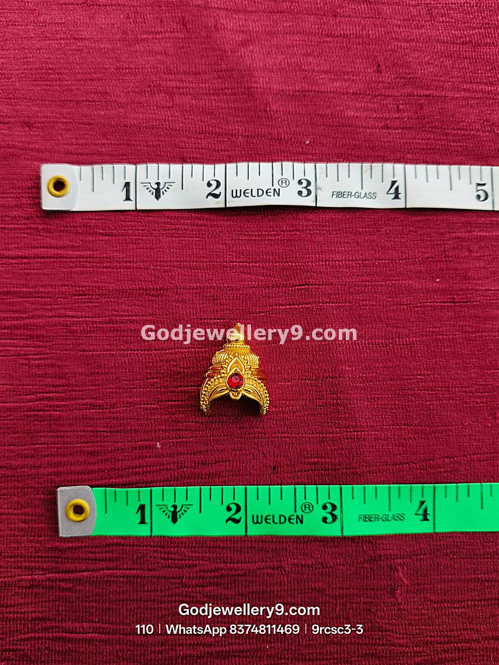 Deity Mukut Small Half Crown Gold Plated Kireetam For God 9rcsc3 godjewellery9.com