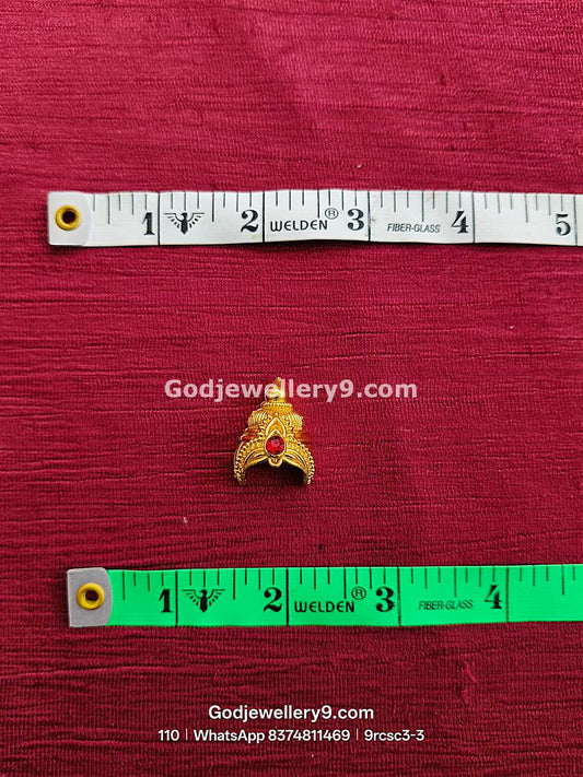 Deity Mukut Small Half Crown Gold Plated Kireetam For God 9rcsc3 godjewellery9.com
