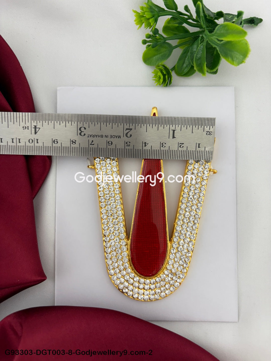 Deity Namam Tilak For Idols Temple And Vishnu Balaji Perumal Ornaments God Deity Swamy Alankaram pooja Red White Stone Tirupati Namam Shringar G93303-DGT003-8-2.jpg?v=1742831306